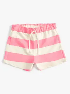 Koton Girls Striped Pure Cotton Shorts