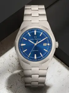 CARLINGTON Men Embellished Bracelet Style Straps Analogue Watch Exclusive 8877