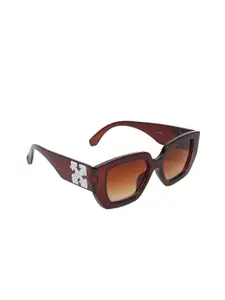 The Roadster Lifestyle Co. Women Brown Rectangle Sunglasses With UV Protected Lens
