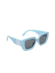 The Roadster Lifestyle Co. Women Turquoise Blue Square Sunglasses With UV Protected Lens
