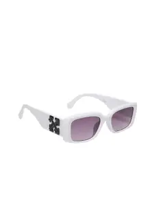 The Roadster Lifestyle Co. Women White Square Sunglasses With UV Protected Lens RDSG-8216