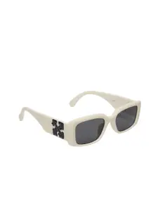 The Roadster Lifestyle Co. Women Off White Square Sunglasses with UV Protected Lens