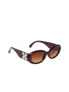 The Roadster Lifestyle Co. Women Brown Oval Sunglasses With UV Protected Lens RDSG-8213-7