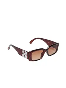 The Roadster Lifestyle Co. Women Brown Rectangle Sunglasses With UV Protected Lens
