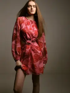 Vero Moda Tropical Print A-Line Dress