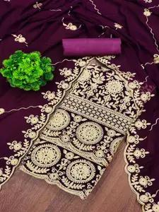 Peachmode Floral Embroidered Unstitched Dress Material