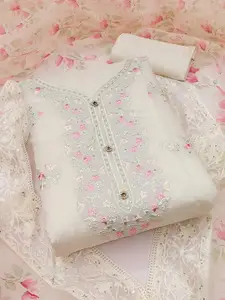 Peachmode Embroidered Unstitched Dress Material