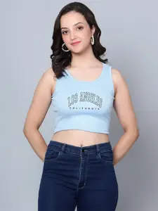 Fashion And Youth Typography Printed Crop Top