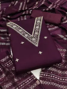 Peachmode Embroidered Viscose Rayon Unstitched Dress Material