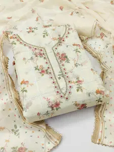 Peachmode Printed Linen Unstitched Dress Material