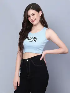 Fashion And Youth Print Crop Top