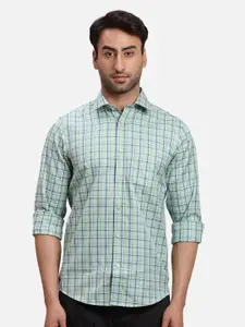ColorPlus Checked Spread Collar Cotton Casual Shirt