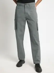 The Roadster Lifestyle Co Pure Cotton Straight Fit Cargo Trousers