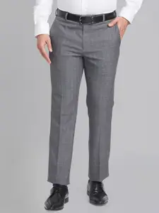 Raymond Checked Contemporary-Fit Formal Trouser