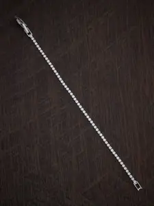 Kushal's Fashion Jewellery Women Cubic Zirconia Rhodium-Plated Armlet Bracelet
