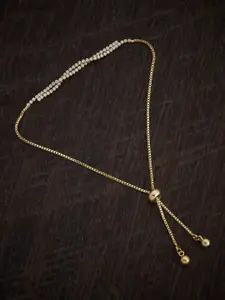 Kushal's Fashion Jewellery Women Cubic Zirconia Gold-Plated Charm Bracelet