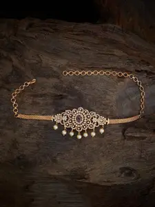 Kushal's Fashion Jewellery Women Cubic Zirconia Gold-Plated Armlet Bracelet