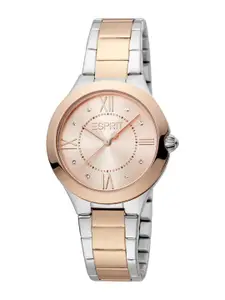 ESPRIT Women Embellished Stainless Steel Bracelet Style Straps Analogue Watch ES1L264M0085