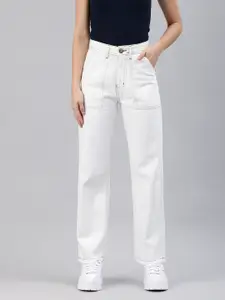 ADBUCKS Comfort Wide Leg High-Rise Cargo