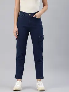 ADBUCKS Women Straight Fit High-Rise Stretchable Jeans
