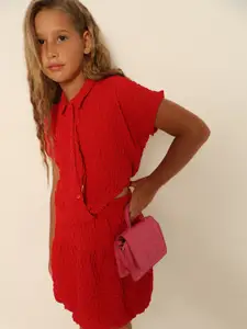 Vero Moda Girls Boxy Polka Dot Opaque Printed Casual Shirt