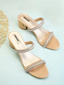 Anouk Embellished Block Heels