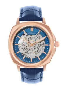 French Connection Men Skeleton Dial & Leather Straps Analogue Automatic Watch FCA07UR