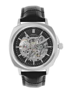 French Connection Men Skeleton Dial & Leather Straps Analogue Automatic Watch - FCA07B
