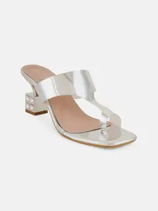 CORSICA Embellished Party Block Sandals with Buckles