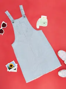 Pantaloons Junior Shoulder Straps Sleeveless Cotton Pinafore Dress