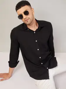 LOUIS MONARCH Comfort Spread Collar Long Sleeves Slim Fit Cotton Casual Shirt