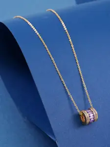 Ramdev Art Fashion Jwellery Rose Gold-Plated Circular Pendants with Chain