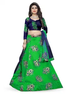 Rujave Semi-Stitched Lehenga & Unstitched Blouse With Dupatta