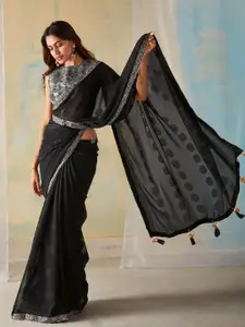 Mitera Embellished Belted Saree