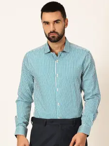 Thomas Scott Premium Striped Spread Collar Long Sleeves Formal Shirt