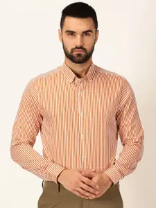 Thomas Scott Premium Striped Button-Down Collar Long Sleeves Formal Shirt