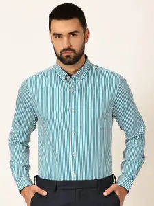 Thomas Scott Premium Striped Button-Down Collar Long Sleeves Formal Shirt