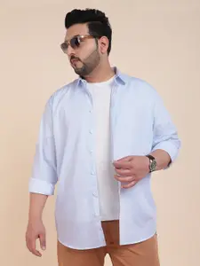 Sztori Classic Long Sleeves Spread Collar Cotton Opaque Casual Shirt