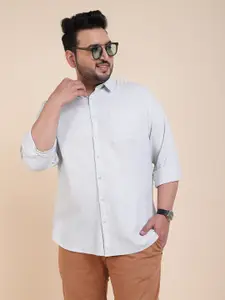 Sztori Classic Long Sleeves Spread Collar Cotton Opaque Casual Shirt
