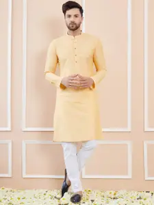See Designs Mandarin Collar Cotton Straight Kurta