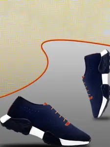 Bxxy Men Textured Lace-Up Running Shoes