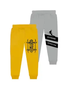 BAESD Boys Pack of 2 Printed Cotton Joggers