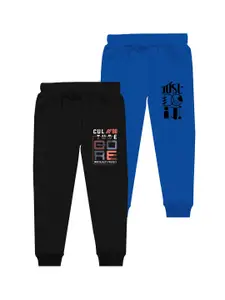 BAESD Boys Pack Of 2 Printed Cotton Mid Rise Joggers