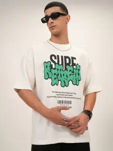 HIGHLANDER Puff Printed  Dropshoulder Oversized  T-shirt