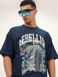 HIGHLANDER Graphic Printed Dropshoulder Oversized  T-shirt