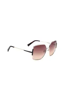 bebe Women Square Sunglasses with 100% UV Protected Lens BEBE 3072 C2 56 S