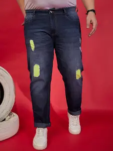 bigbanana Men Plus Size Mildly Distressed Light Fade Stretchable Jeans