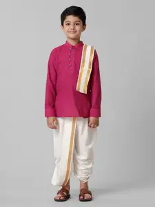 Ramraj Boys Cotton Kurta with Elastic Panchakacham Towel