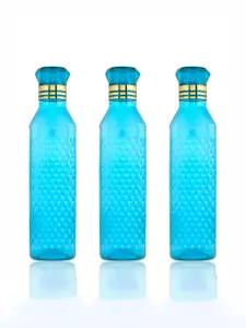 Kuber Industries Blue 3 Pieces Water Bottle 1L