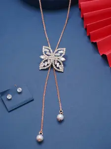 Ramdev Art Fashion Jwellery Brass Rose Gold-Plated Necklace